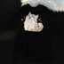 Women's Cute Cat Embroidered Short Sleeve T-Shirt