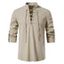 Vintage Cotton Linen V-Neck Shirt