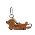 Leather Dachshund Keychain and Bag Charm