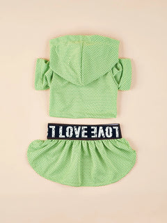 Two Piece Dog Dress Dog Shirt and Skirt Puppy Vest Clothes with Tutu Shirt Pet Sports Dress Clothes for Small Dogs Kittens