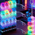/Clickable Keyboard Keychain LED Light - Stress Anxiety Relief Fidget Toy, Portable Desktop Accessory for Office Decoration Gift