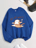Happy Cat Print Hoodie