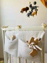 New Portable Baby Crib Storage Bag Multifunctional Newborn Bed Headboard Organizer For Kids Baby Bedding Diaper Bag