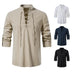 Vintage Cotton Linen V-Neck Shirt