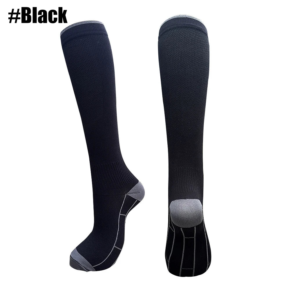 1 Pair Compression Socks for Women and Men 20-30mmHg-Circulation Support Socks