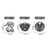Punk Gothic Animal Enamel Pins 3-6pcs/Set Black Cat Metal Brooches Fashion Lapel Badge Backpack Clothes Jewelry Gift