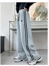 Girl Sports Pants Teenager Spring Wide-leg Casual Trousers 2025 New Children's Straight Loose Pants Kids Autumn Clothing
