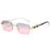 Rimless Square Gradient Sunglasses