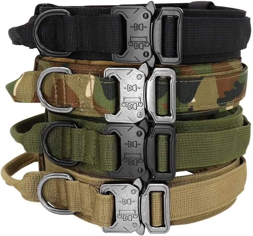 Military Tactical Dog Collar with Handle