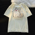 Women's Cute Cat Embroidered Short Sleeve T-Shirt