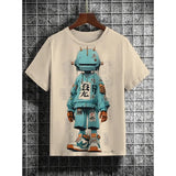 Cute Otter Cat Panda Pattern T-Shirt For Men Funny Animal 3D Printed Tees Casual Short Sleeve O-Neck Tops Street Sports T Shirts