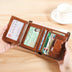 Vintage Leather RFID Trifold Wallet