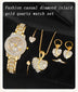 Women's Luxury Rhinestone Jewelry & Watch Set