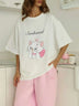 Cute Cat Print Oversized T-Shirt