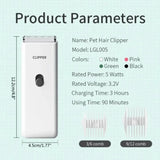 Professional Dog Hair Clipper Waterproof Wireless Cat Grooming Clipper Mute Low Noise Pet Electric Clipper For Cats and Dogs
