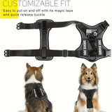 Anti-Pull Tactical Dog Harness with Night Reflective Strips Heavy-Duty Military-Grade Vest-Style Leash for Medium Large Dog