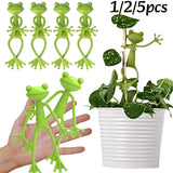 1/2/5pc Frog Shaped Plant Stand Tomato Plant Support Green Twist Garden Plant Supporter Adjustable DIY Vine Climbing Holders