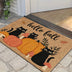 Cartoon Black Cat Welcome Doormat