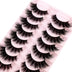 10-Pair Faux Mink Winged Cat Eye Lashes