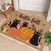 Cartoon Black Cat Welcome Doormat