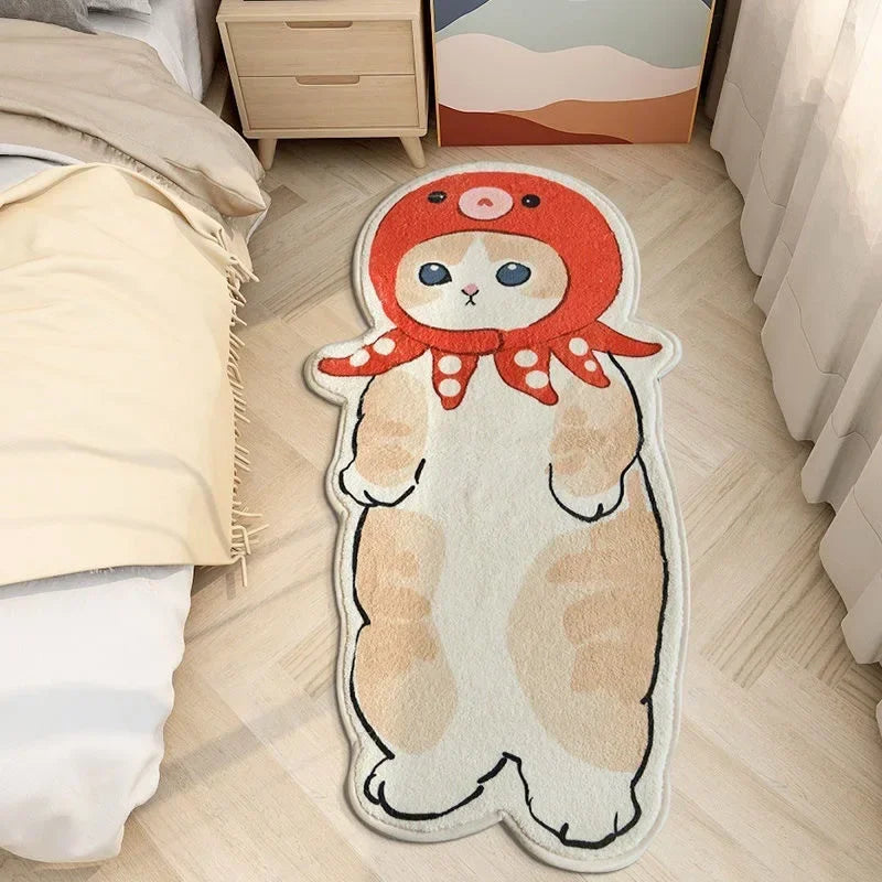 Cartoon cute cat living room bedroom bedside blanket absorbent floor mat MS22 YJ