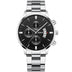 Men's Stainless Steel Big Dial Quartz Watch (2-Piece Set)