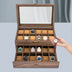 24-Slot Rustic Wood Watch Box