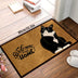 Cartoon Black Cat Welcome Doormat