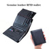 Genuine Leather Vertical Bifold RFID Wallet
