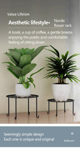 Metal Plant Stand Flower Pot Base Holder Stool for Home Garden Indoor Outdoor Flower Plant Display Free Standing Bonsai Holder