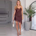 Women's Asymmetric Lace Slip Dress