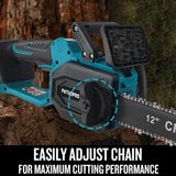 12 Inch Brushless Handheld Electric Saw Cordless Rechargeable Chainsaw Wood Cutting Woodwork Garden Tools For Makita 18V Battery