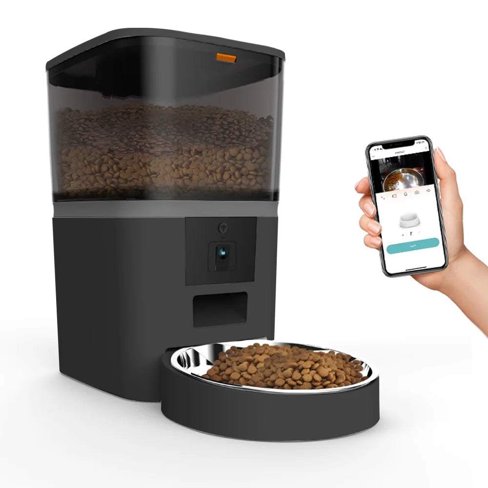 4L Large Capacity Smart Pet Feeder With Camera Cat Automatic Food Dispenser Timing Quantitative APP Remote Feeder Accessories