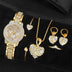 Women's Luxury Rhinestone Jewelry & Watch Set