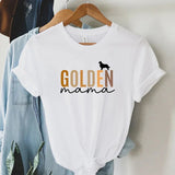 Golden Mama Shirt Women's Clothing Golden Retriever T-shirt Female Gift Dog Lover Graphic T Shirts Women Short Sleeve Dog Shirt
