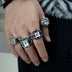 Vintage Y2K Finger Watch Rings for Women Men Elastic Stretchy Roman Quartz Mini Watches Rings Punk anillos Gift