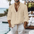 Casual Cotton Linen Button-Down Shirt