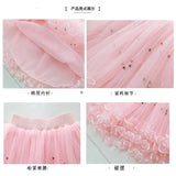 Cute Summer Girls Outfits Cartoon Cat T-shirt and Tutu Skirt 2pc/Set Girl Princess Clothes Suit Children Birthday Clothing