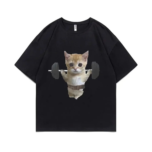 Sam Sulek Cat Graphic Gym T-Shirt