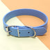 Solid Color Leather Pet Collar