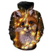 Black and White Cat 3D Print Hoodie