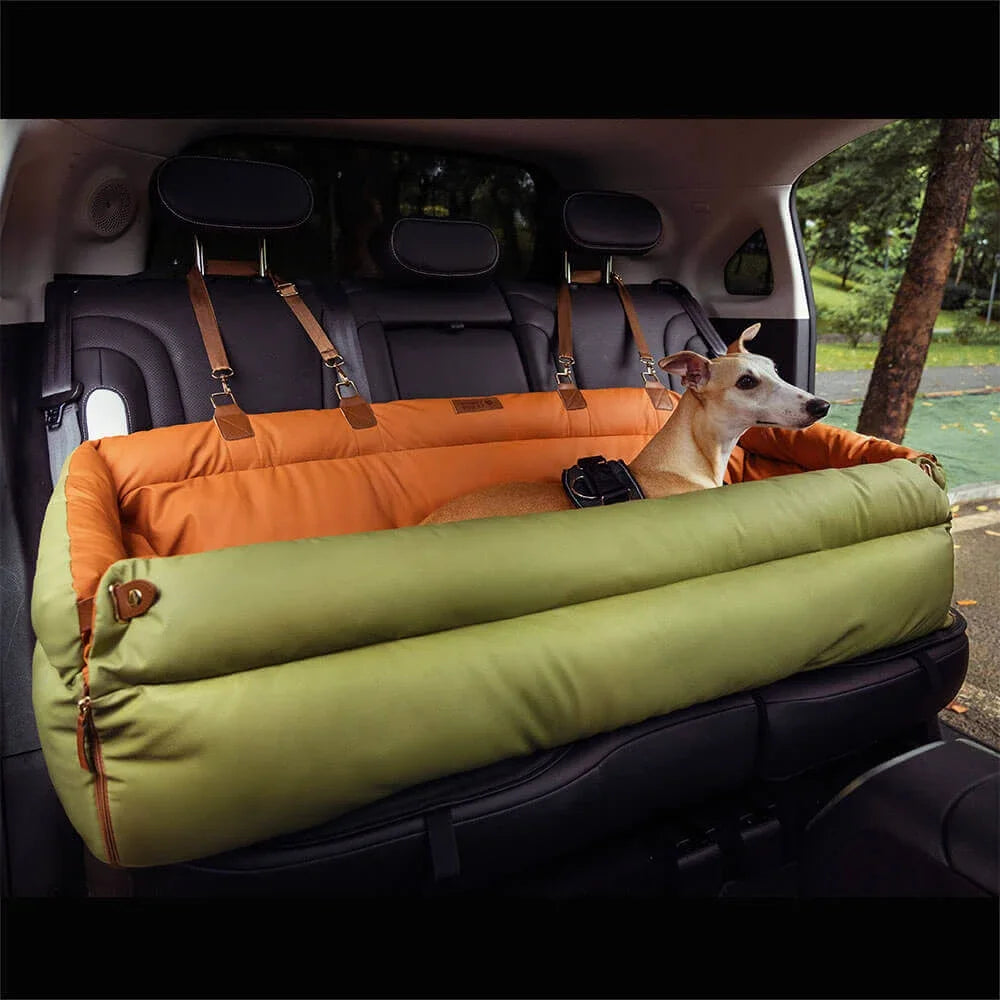 Luxury Faux Leather Pet Car Booster Seat