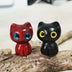 Miniature Wood Carving Cat Ornament