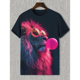 Cute Otter Cat Panda Pattern T-Shirt For Men Funny Animal 3D Printed Tees Casual Short Sleeve O-Neck Tops Street Sports T Shirts