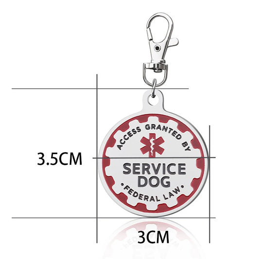 Stainless Steel Service Dog ID Tag