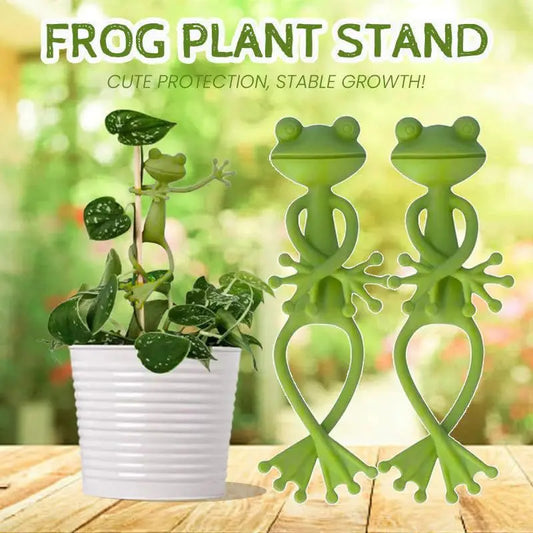 1/2/5pc Frog Shaped Plant Stand Tomato Plant Support Green Twist Garden Plant Supporter Adjustable DIY Vine Climbing Holders