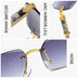 Rimless Square Gradient Sunglasses