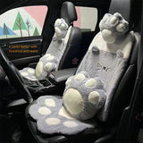 New Car Cushion Plush Warm Cute Cat Paw Car Seat Cushion Head Pillow Car Accessories  Seat Covers for Cars Full Set