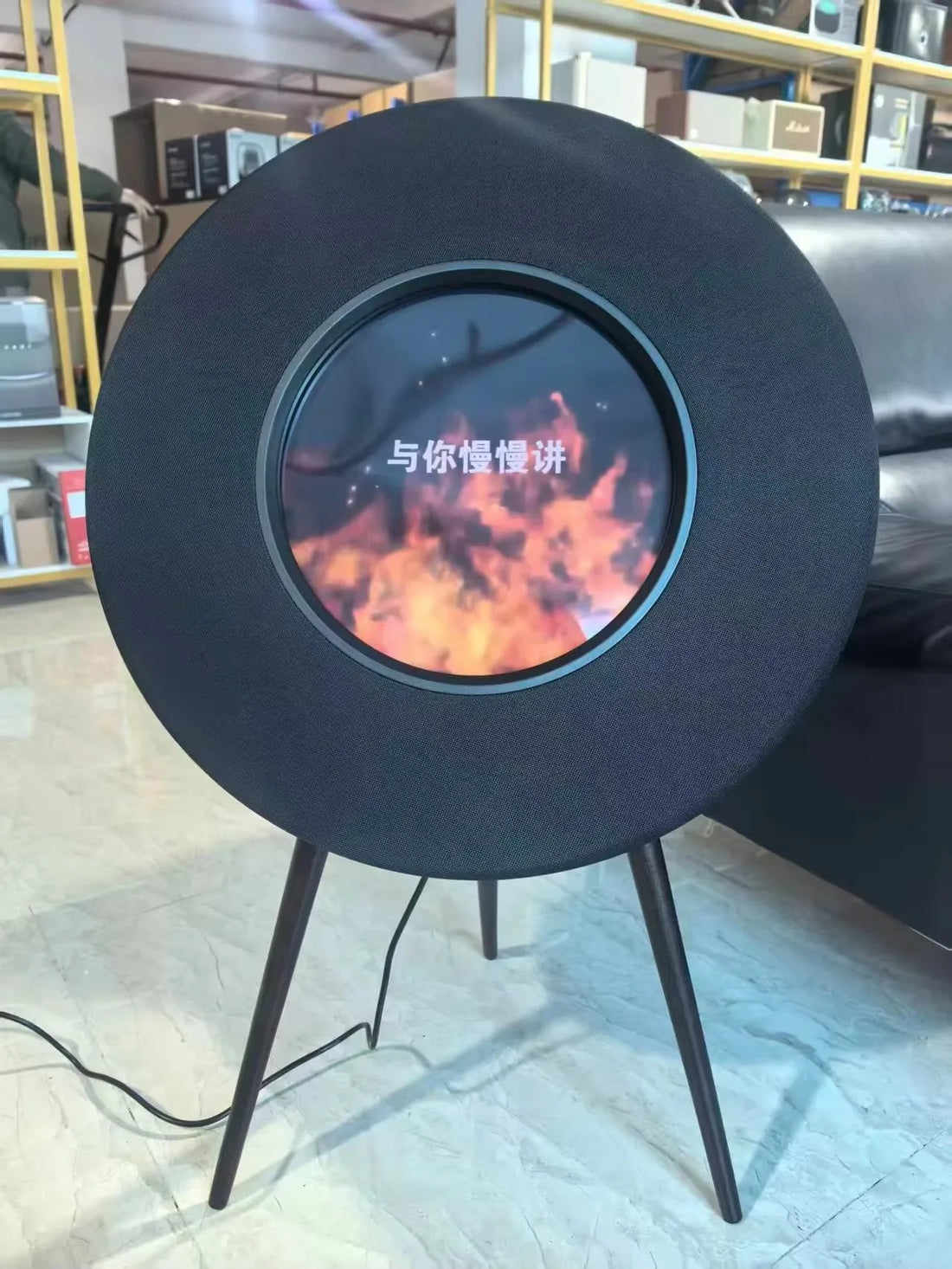 R1 High-end Speaker with RGB LCD Screen for Displaying Lyrics; Home Theater Party Outdoor Stage Speaker