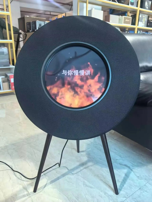 R1 High-end Speaker with RGB LCD Screen for Displaying Lyrics; Home Theater Party Outdoor Stage Speaker